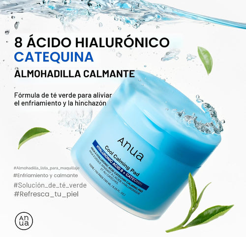Almohadilla calmante de catequina de ácido hialurónico Anua 8, 110...