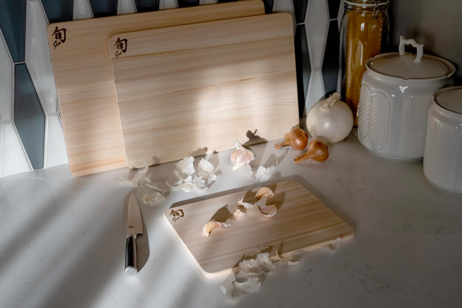 Shun Cutlery Hinoki - Juego de tablas de cortar (3 piezas) | Tablas...