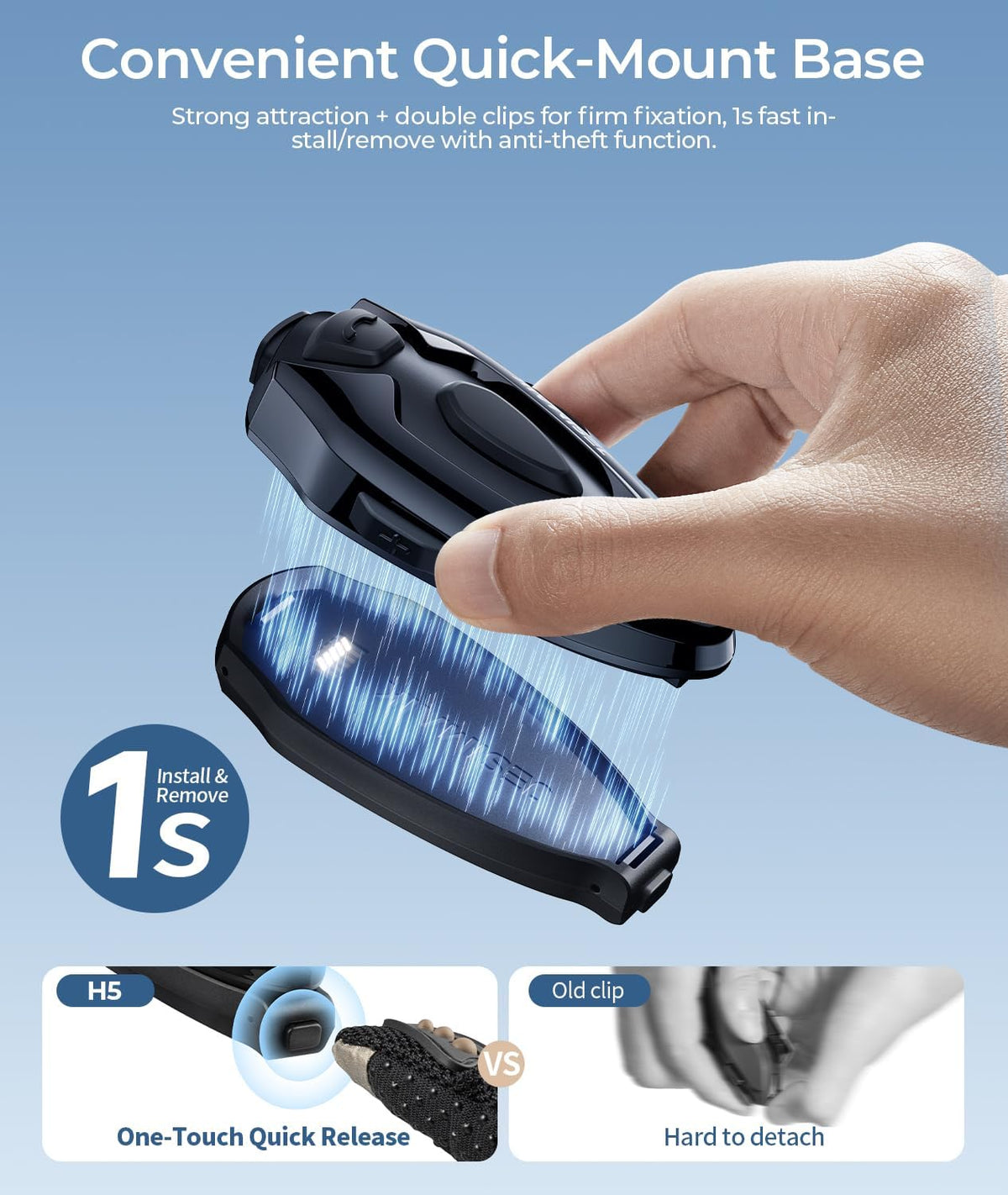 JESIMAIK Auriculares Bluetooth para motocicleta, intercomunicador B...