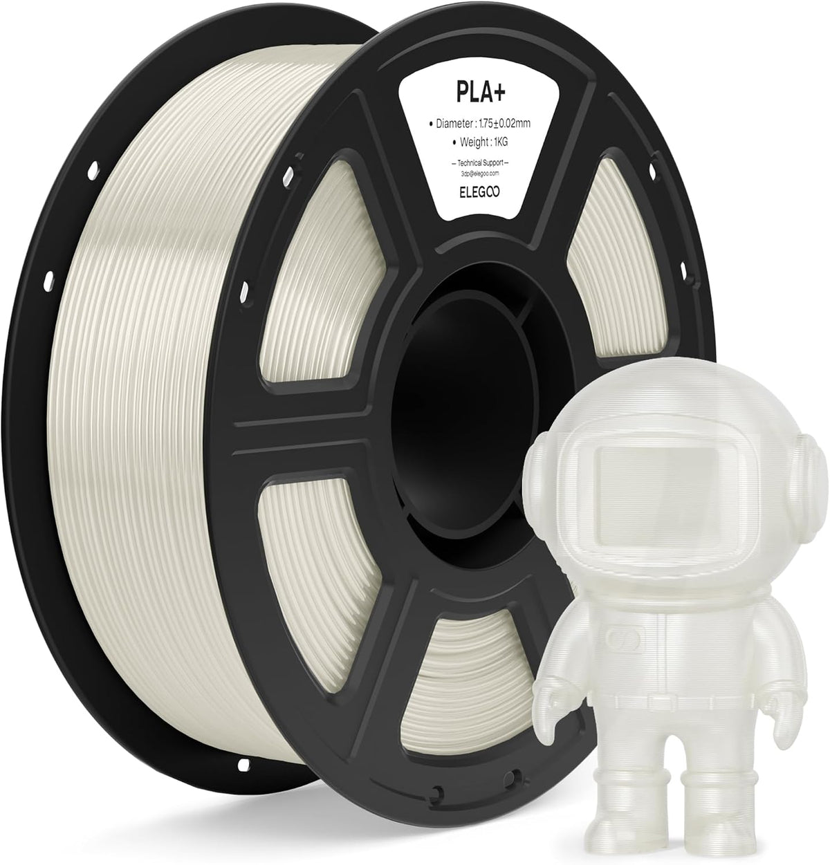 ELEGOO PLA+ - Filamento para impresora 3D de 0.07 in, transcluyente...