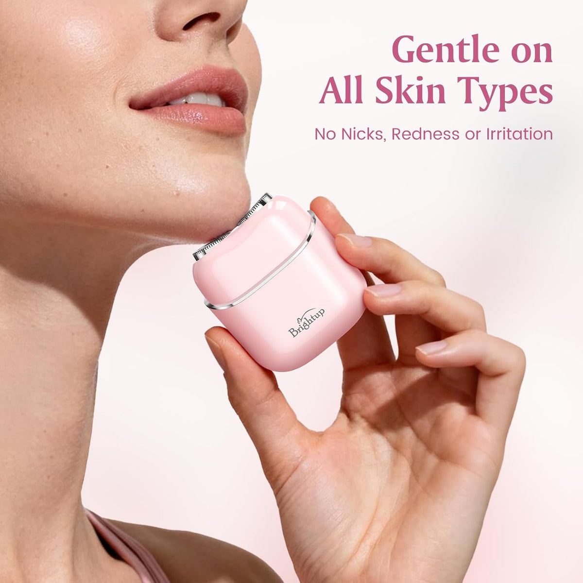 Brightup Depilación facial para mujeres - Afeitadora eléctrica sin...