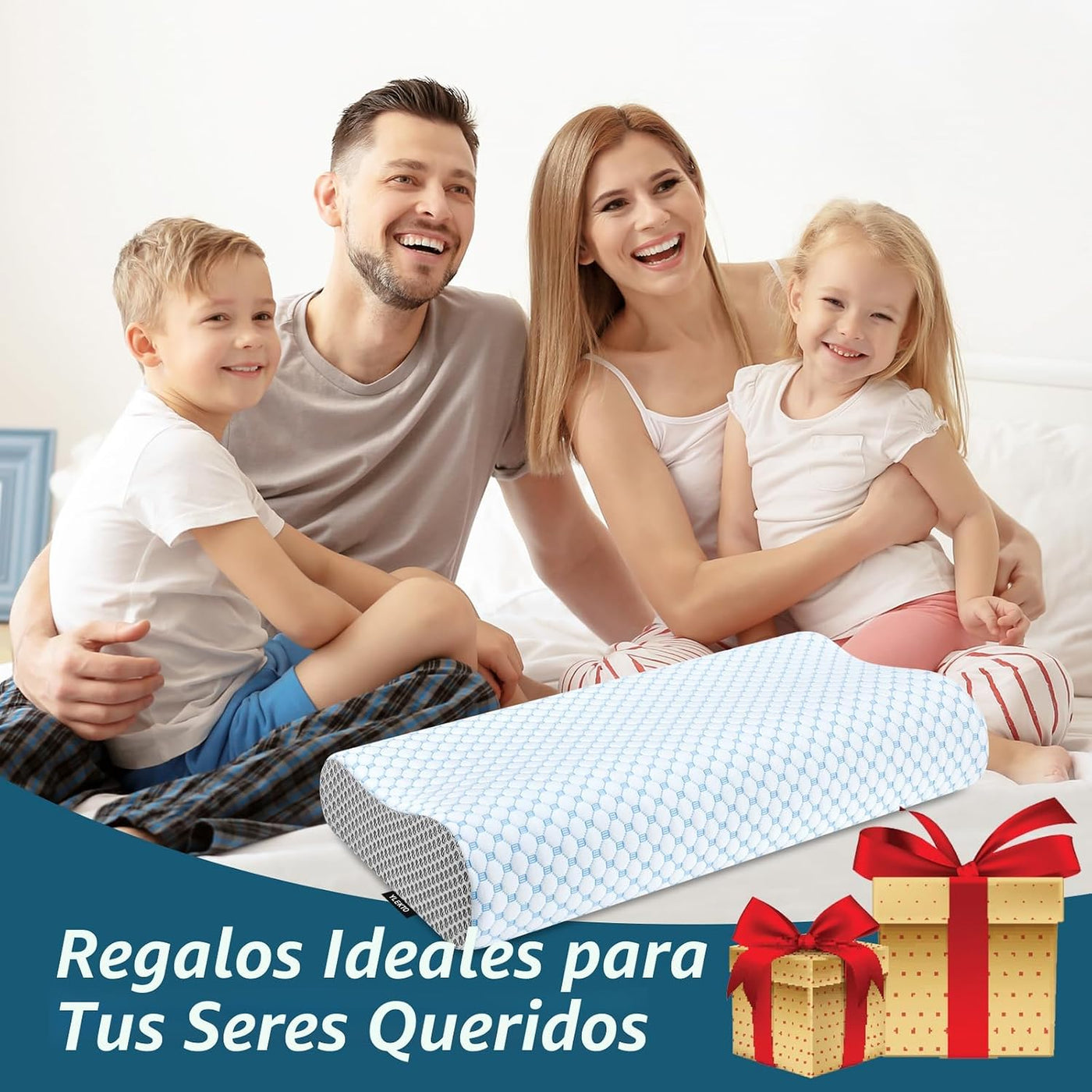 Almohada cervical para aliviar el dolor de cuello, almohadas de esp...