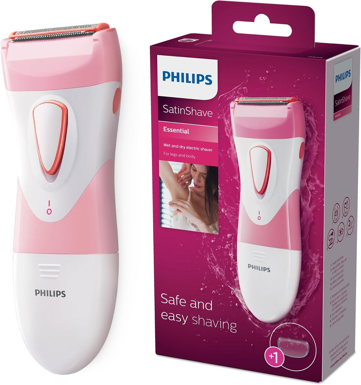 Philips SatinShave Essential Afeitadora Eléctrica Húmeda y Seca par...