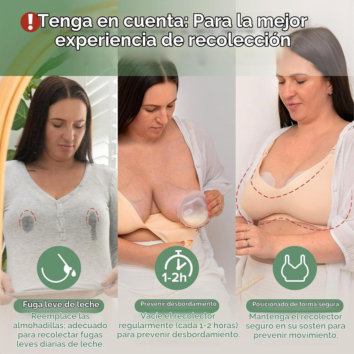 haakaa Recolector de leche materna de silicona suave en forma de pé...
