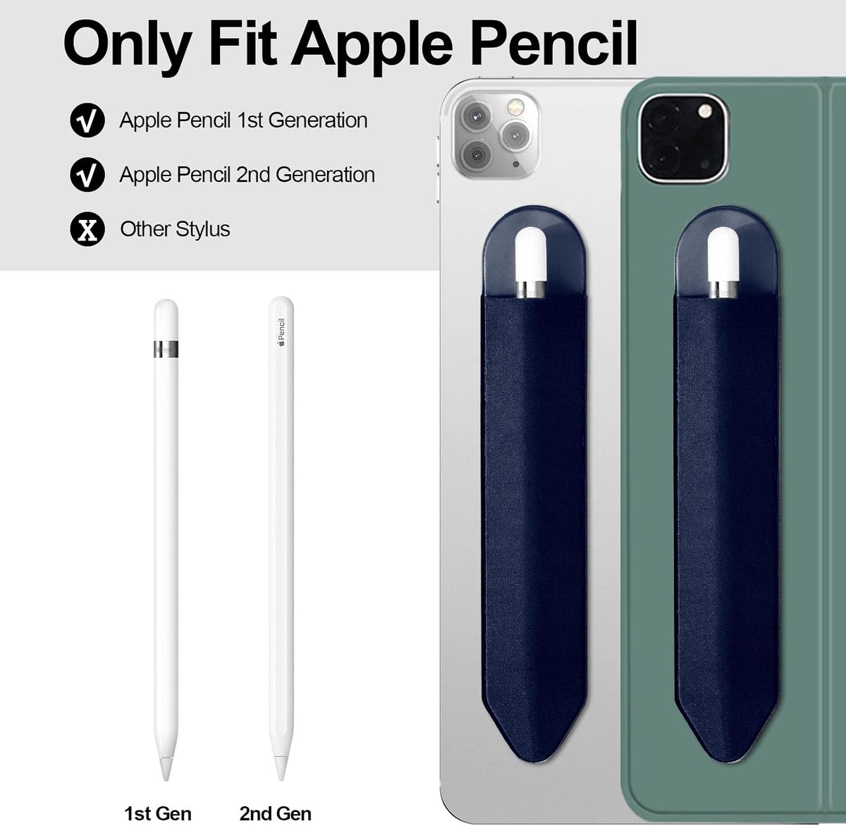 XLDLQU Paquete de 12 fundas adhesivas para lápices Apple Pencil (1ª...