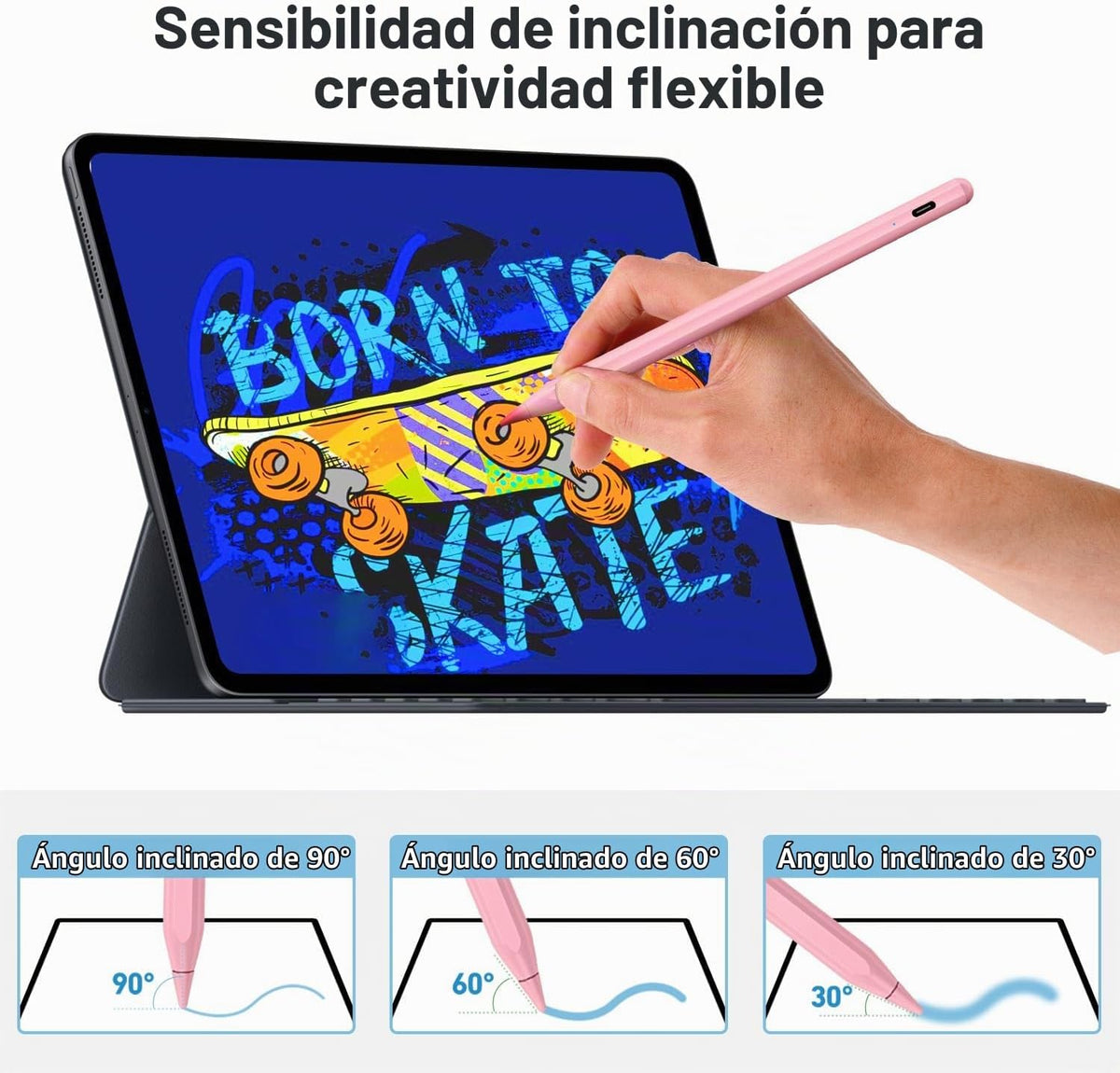 BLEBLE - Lápiz capacitivo para iPad 2018-2026, lápiz de carga rápid...