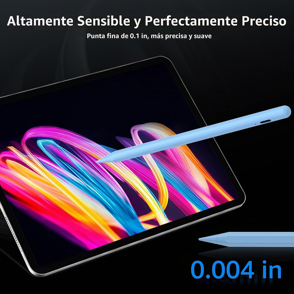 Lápiz óptico para iPad 2018-2026, 2 iPencil de carga rápida USB-C c...