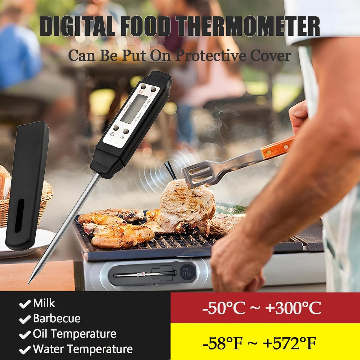 Ausenzup Termómetro para Carne - Termómetro Digital para Alimentos...