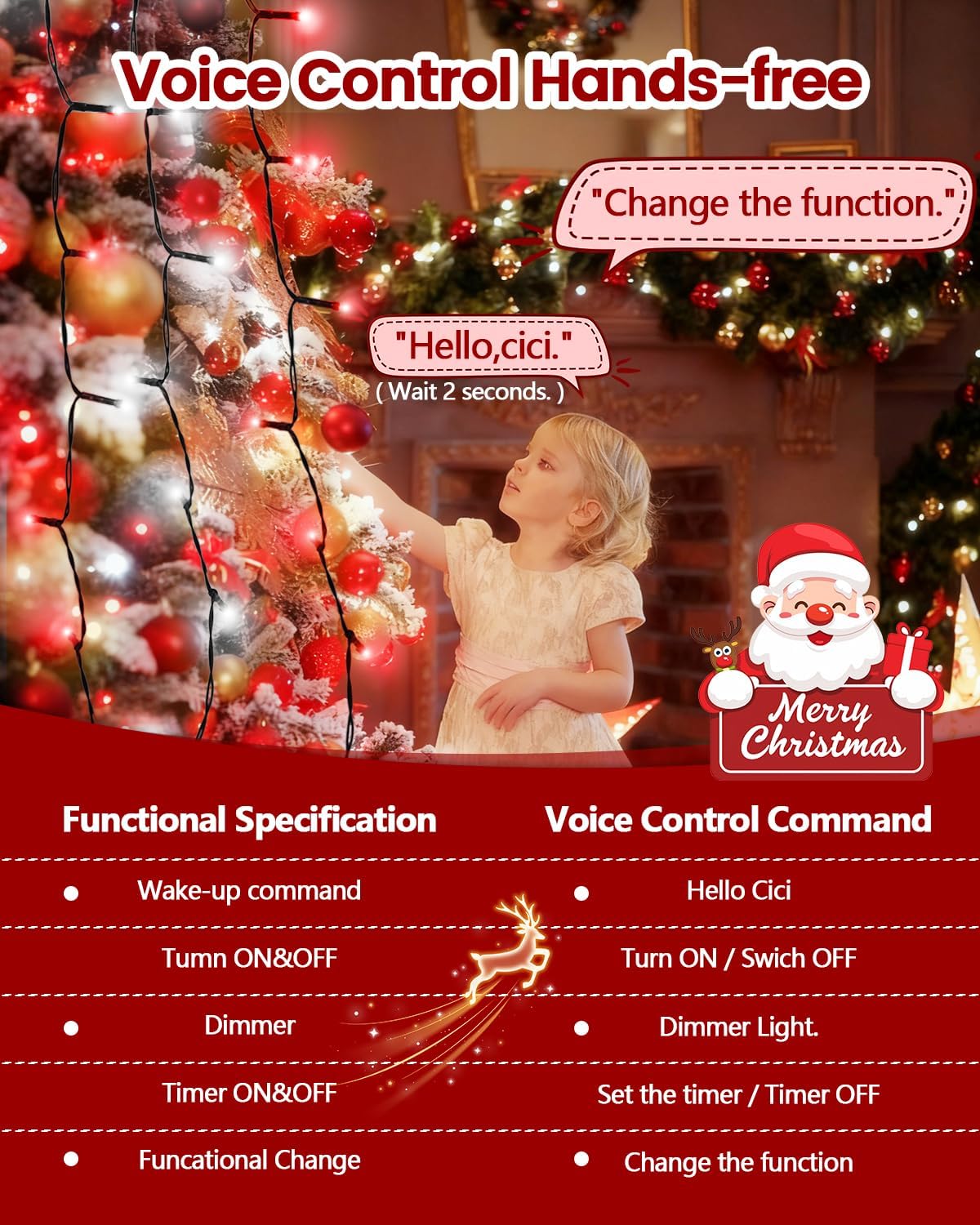 Nuevas Luces para Árbol de Navidad 2025 para Interiores con Control...