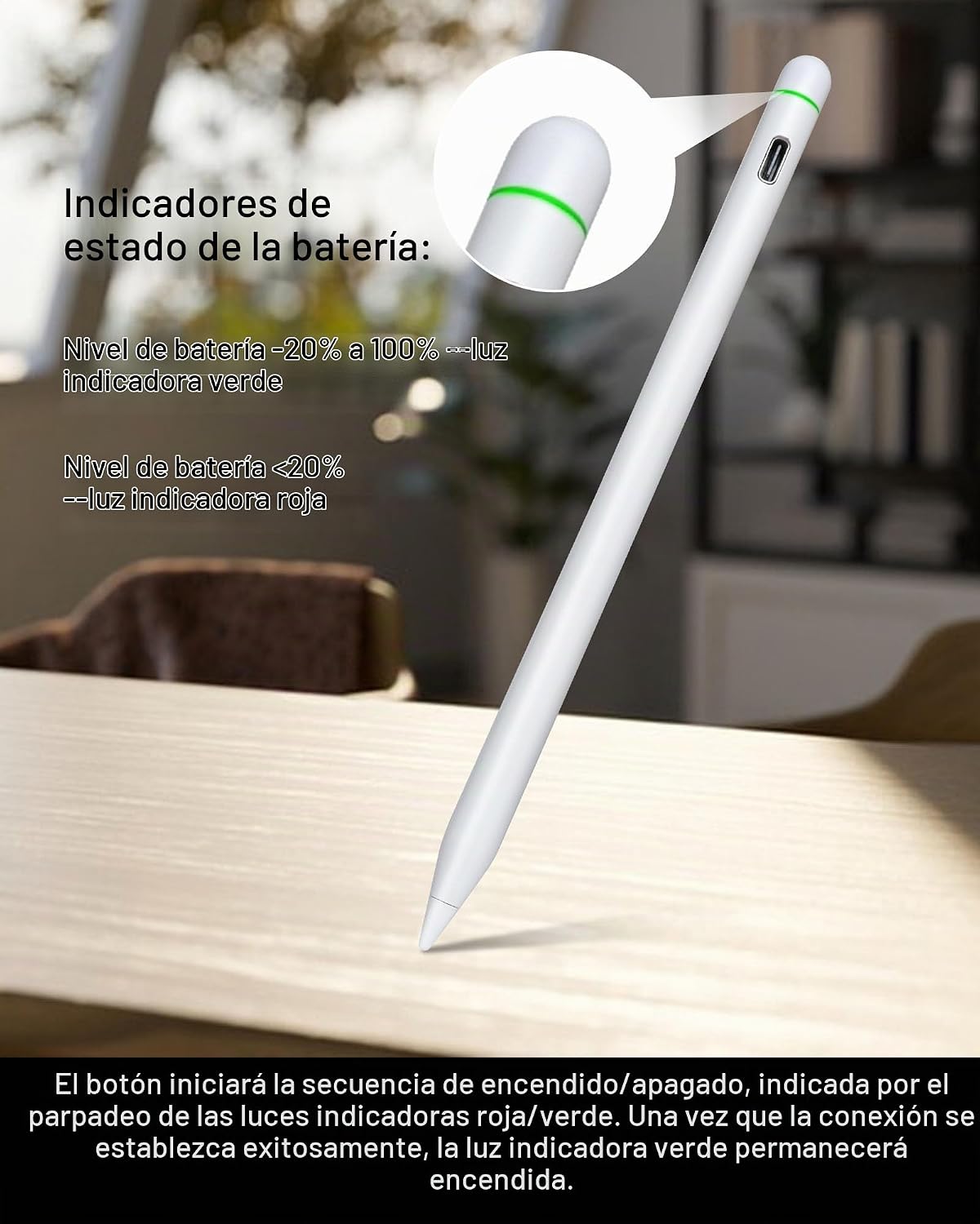 Lápiz óptico de 1ª generación para iPad de 9ª y 10ª generación con...