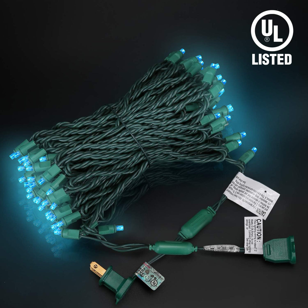 AIDDOMM 100 Unidades Luces LED de Navidad Aguamarina \u2013 50 pies...