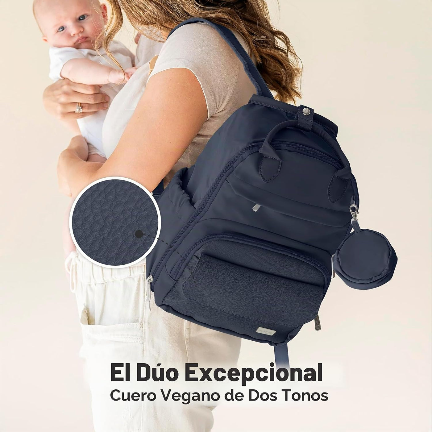 KeaBabies Mochila para pañales, mochilas de viaje para pañales (azu...
