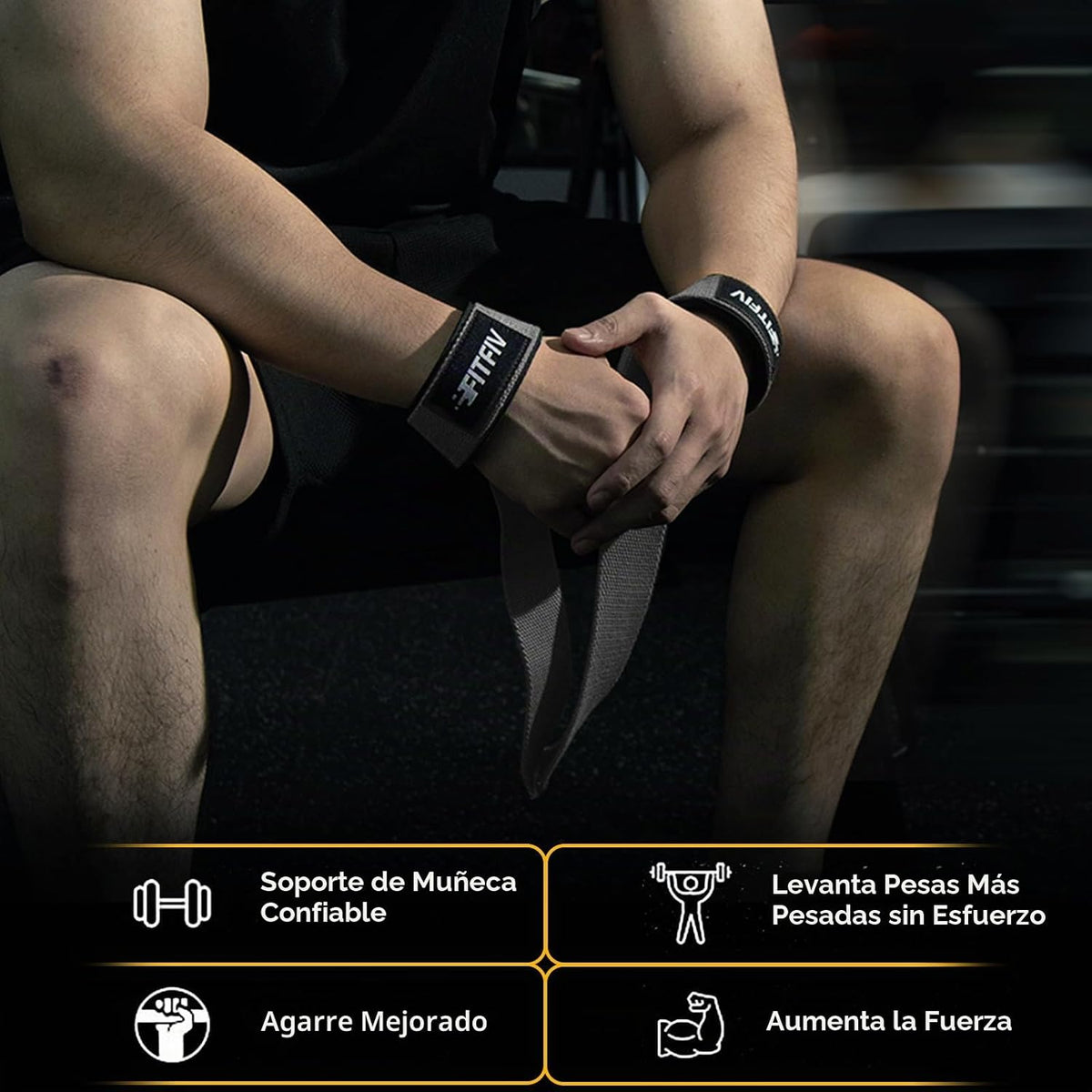 FITFIV Correas de levantamiento para levantamiento de pesas, correa...