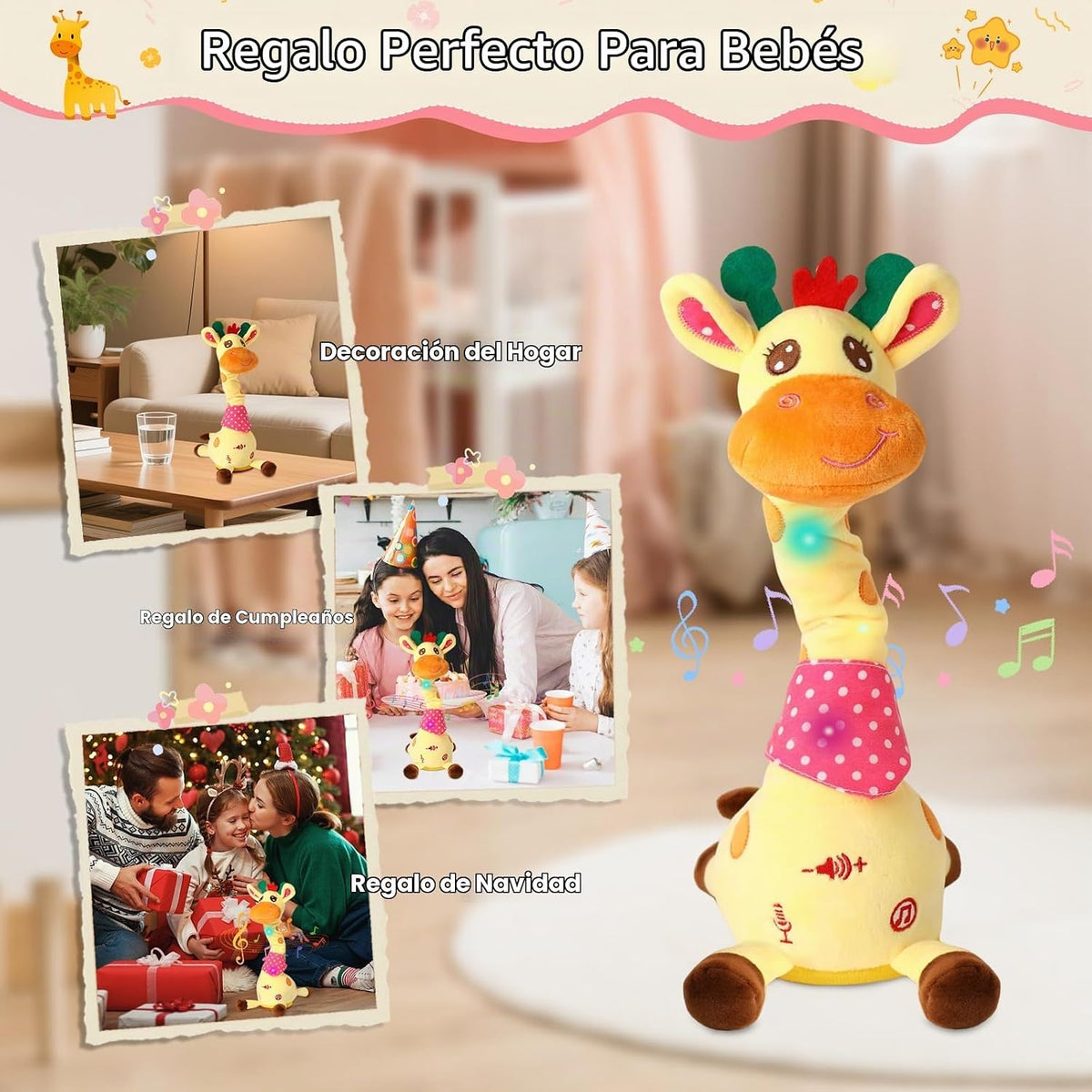 LLUKEME Juguete de jirafa bailarina, juguete de peluche, juguete de...