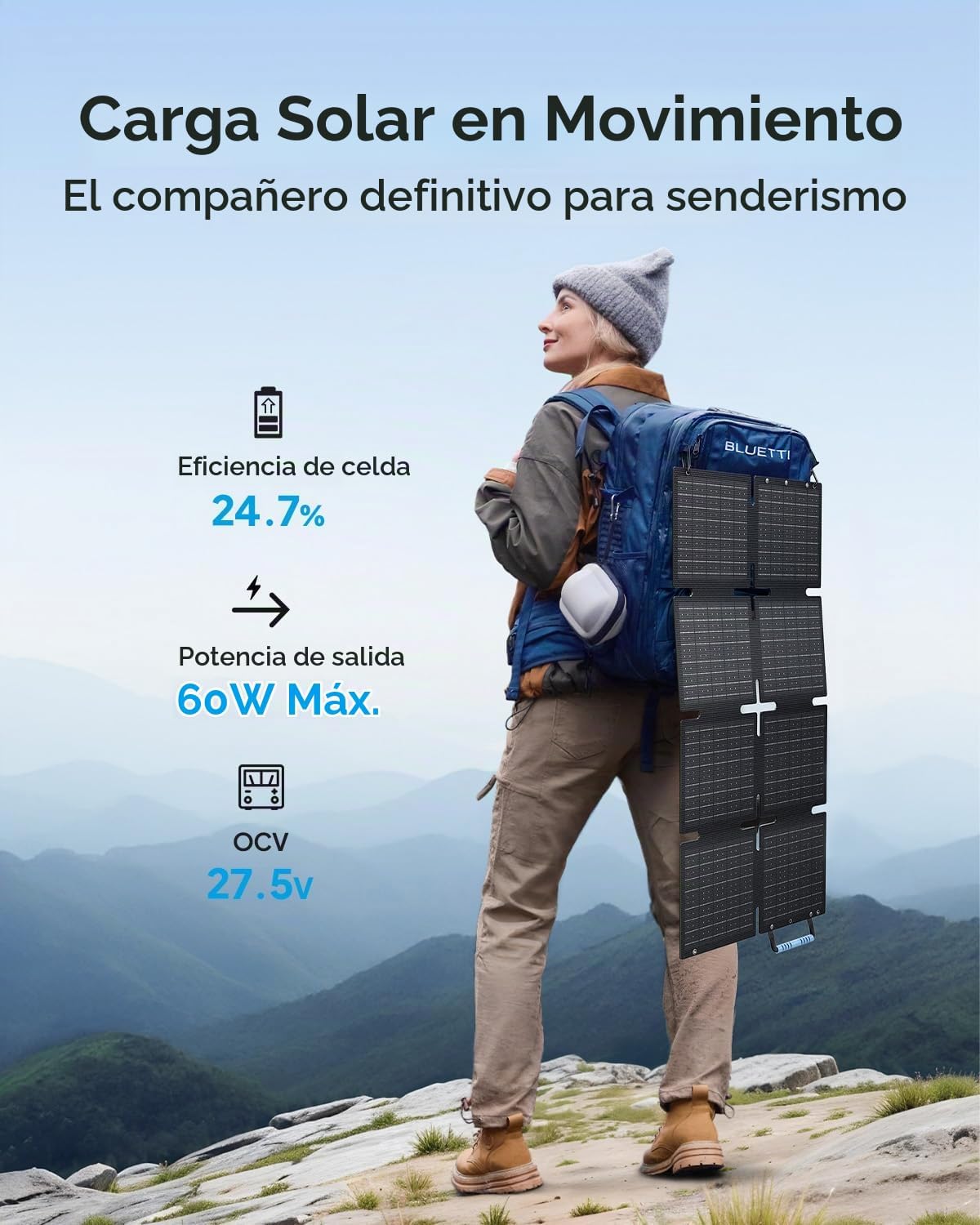 BLUETTI prenda impermeable portátil de la eficacia alta IP65 del pa...