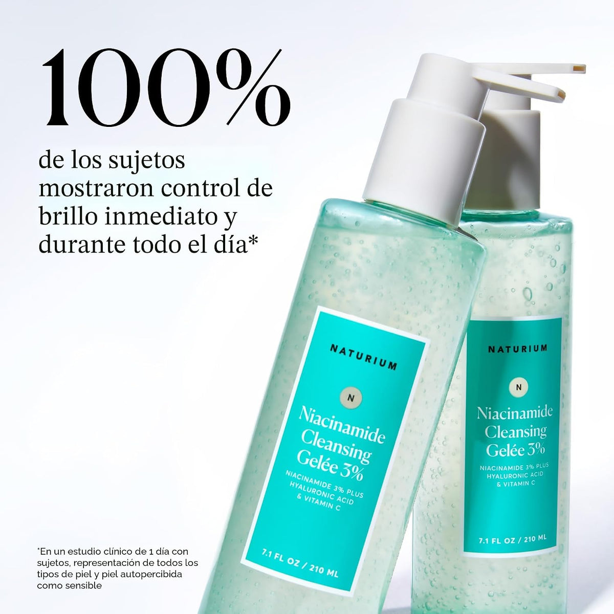Gelée Limpiador de Niacinamida Naturium 3% Plus Ácido Hialurónico y...