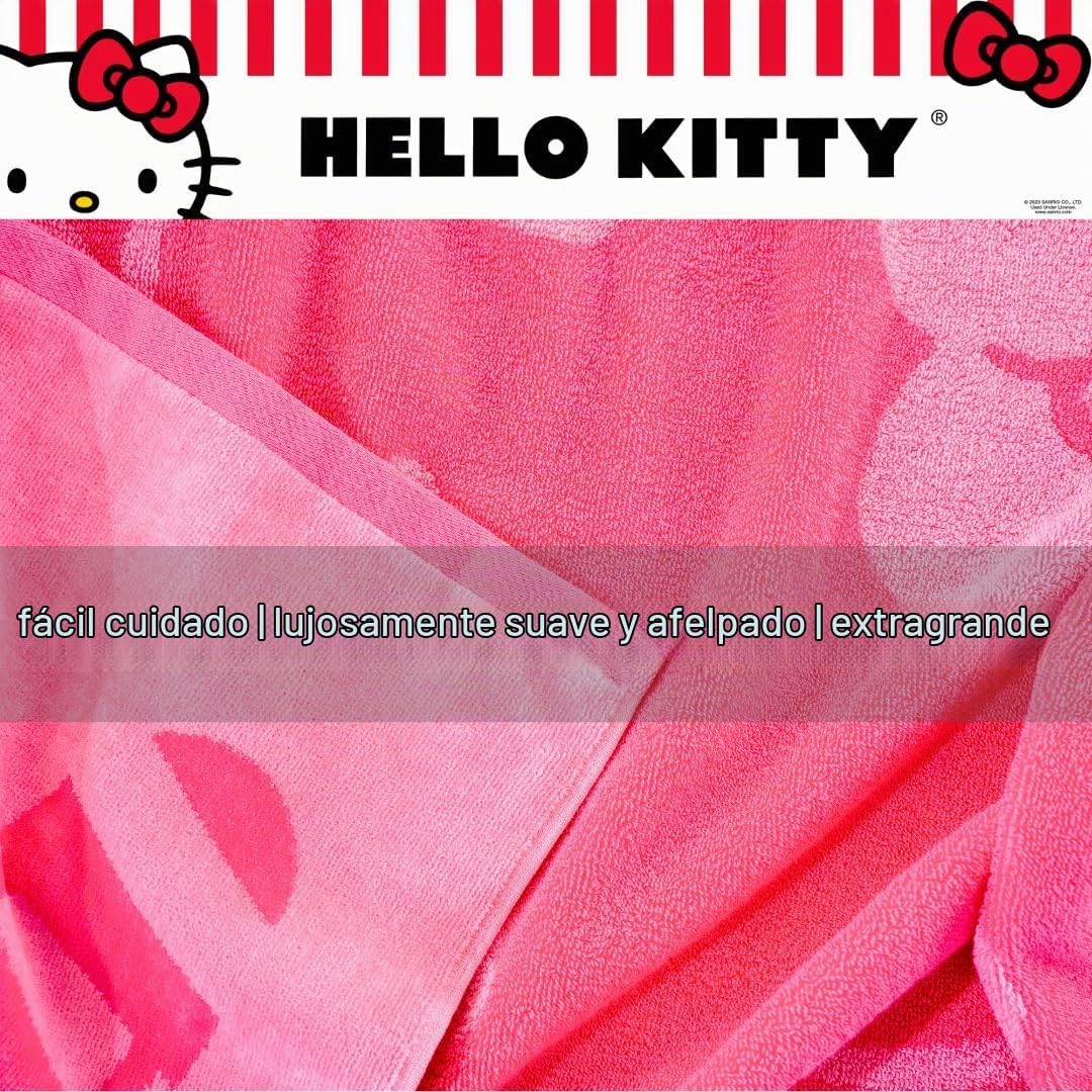 Franco Luxe Sanrio Hello Kitty - Toalla de baño de algodón de gran...
