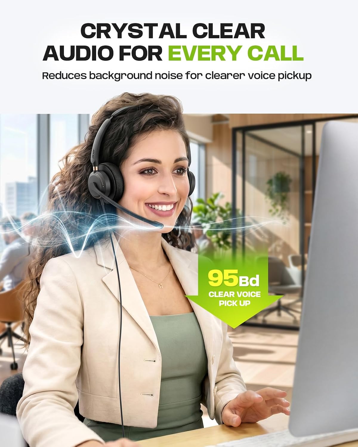 Acer Auriculares USB con micrófono para PC, auriculares de computad...