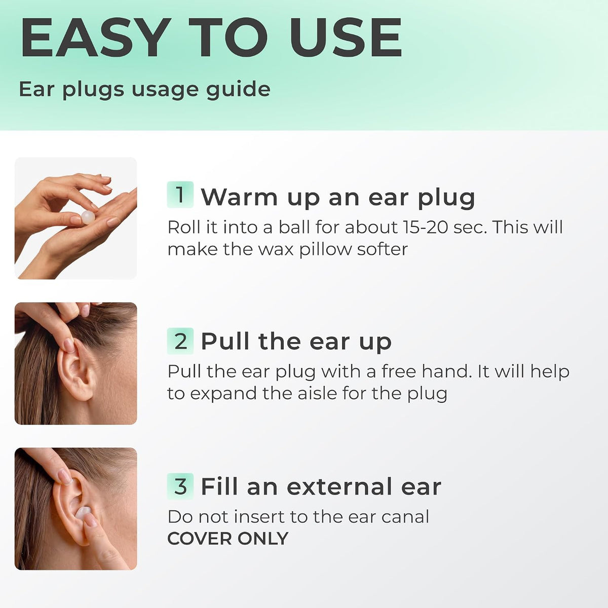 Peace&amp;Quiet PQ - Tapones para los oídos de cera para dormir, na...