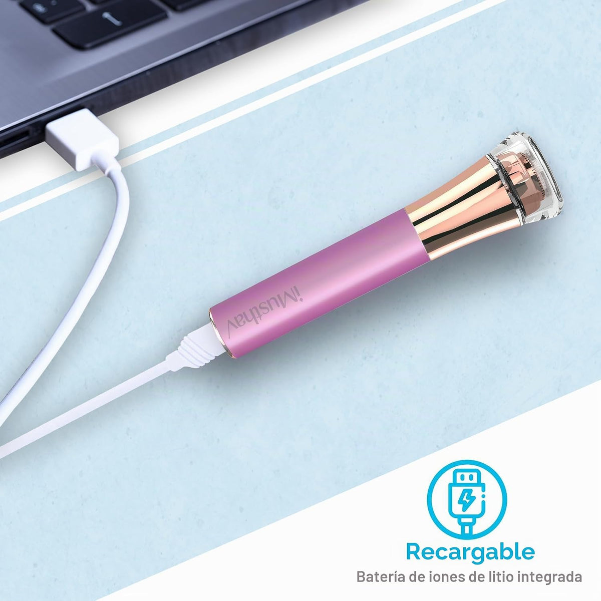 iMusthav Depilación facial impecable recargable para mujeres con lu...