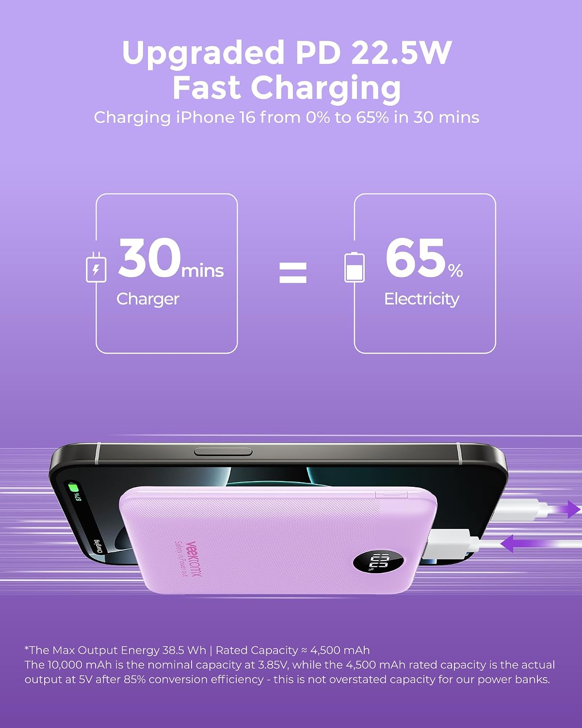 Cargador portátil de 10000 mAh, batería ultradelgada de carga rápid...