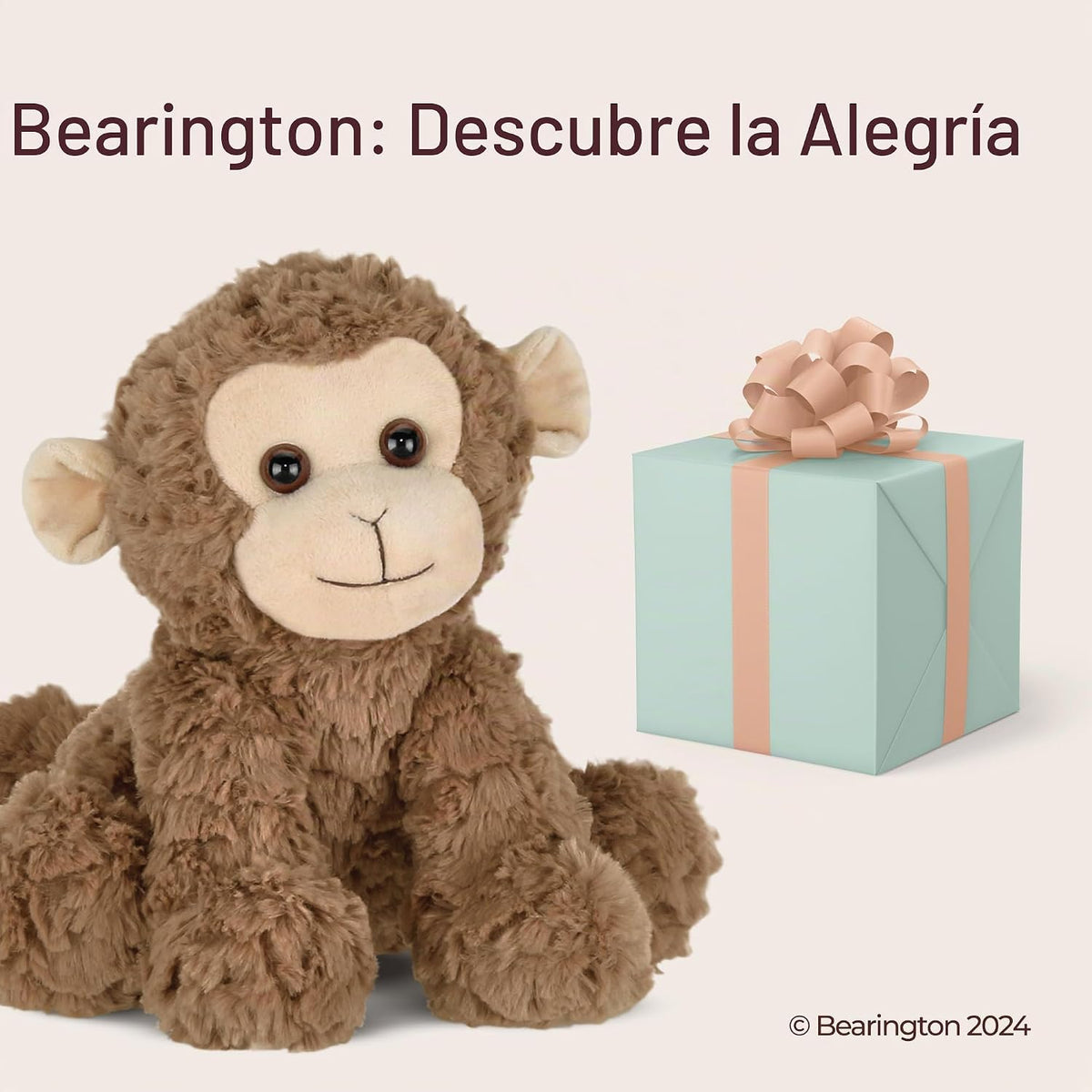 Bearington Giggles Animal de Peluche Mono - Juguete de Peluche Marr...