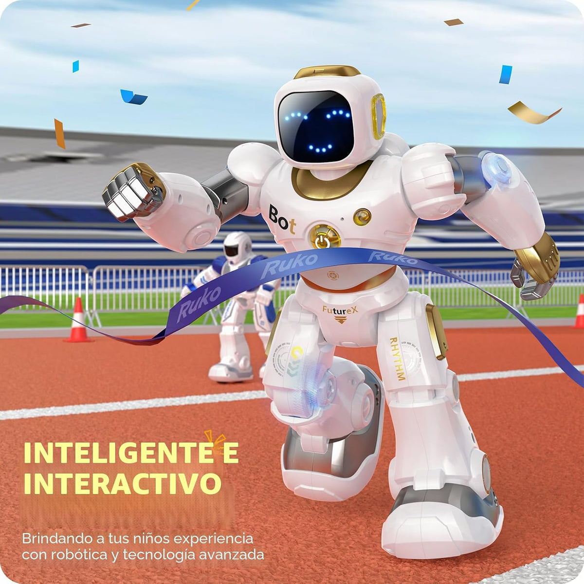 Ruko 1088 Robot de juguete programable para niños, regalo de aprend...