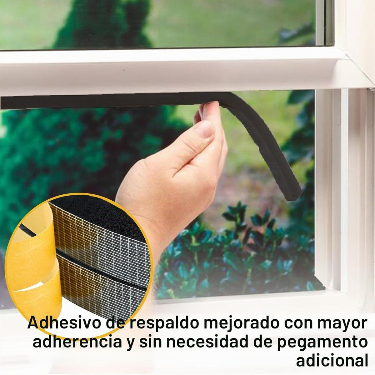 Cinta de espuma de alta densidad para sello de ventana de aire acon...