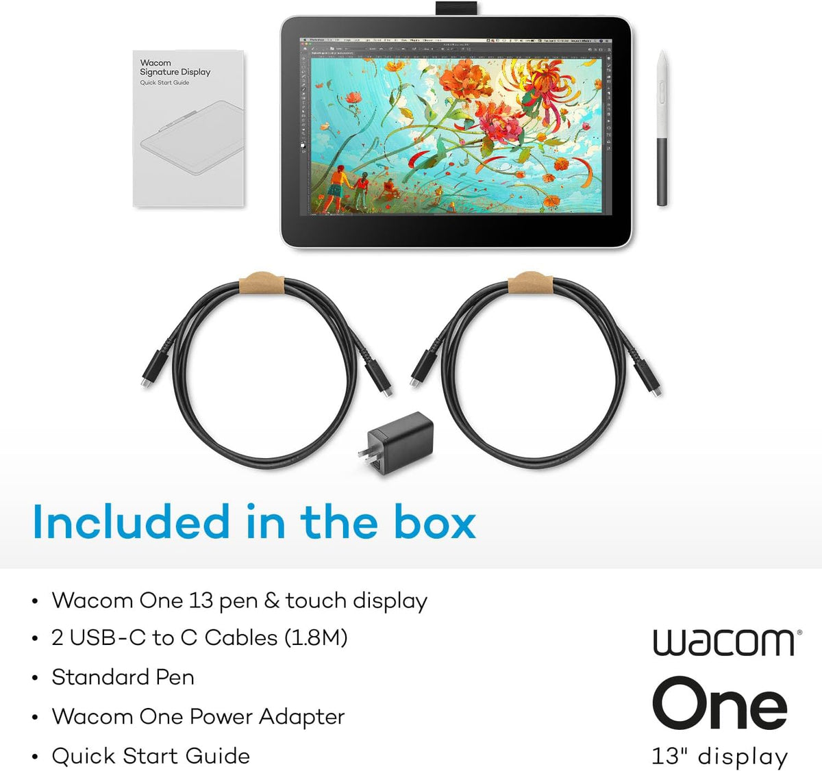 Wacom One 13 Touch, tableta de dibujo con pantalla táctil laminada...