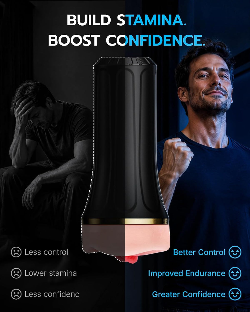 Masturbador masculino EINSEO Pocket Pussy, Stroker manual con manga...