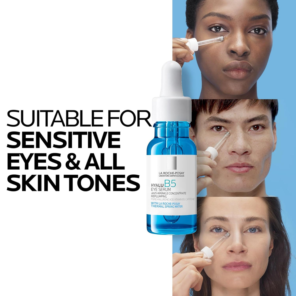 La Roche-Posay Hyalu B5 - Suero para ojos con cafeína para ojeras,...