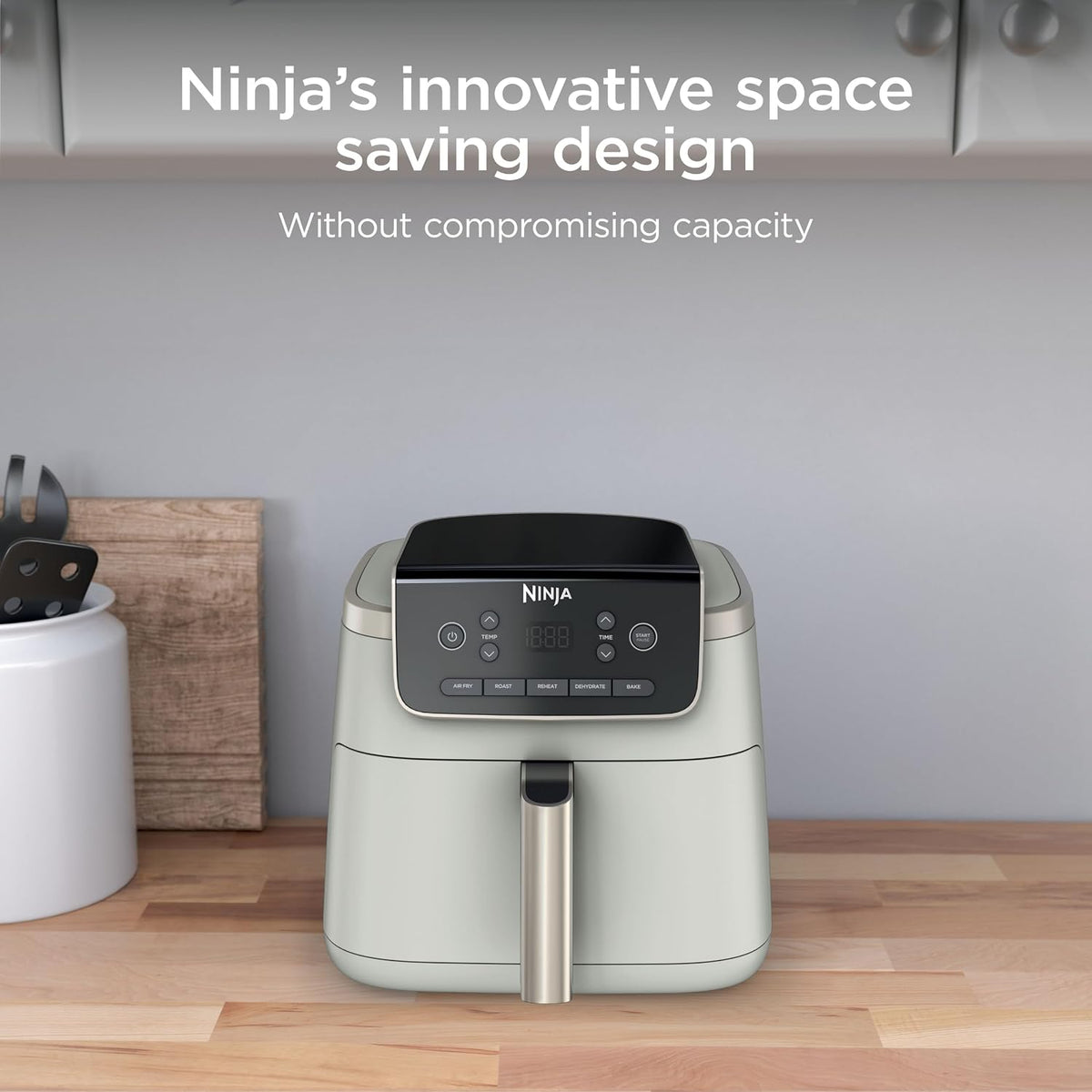 Ninja Air Fryer Pro, 5 cuartos de galón, 5 en 1, hueso y champán ex...