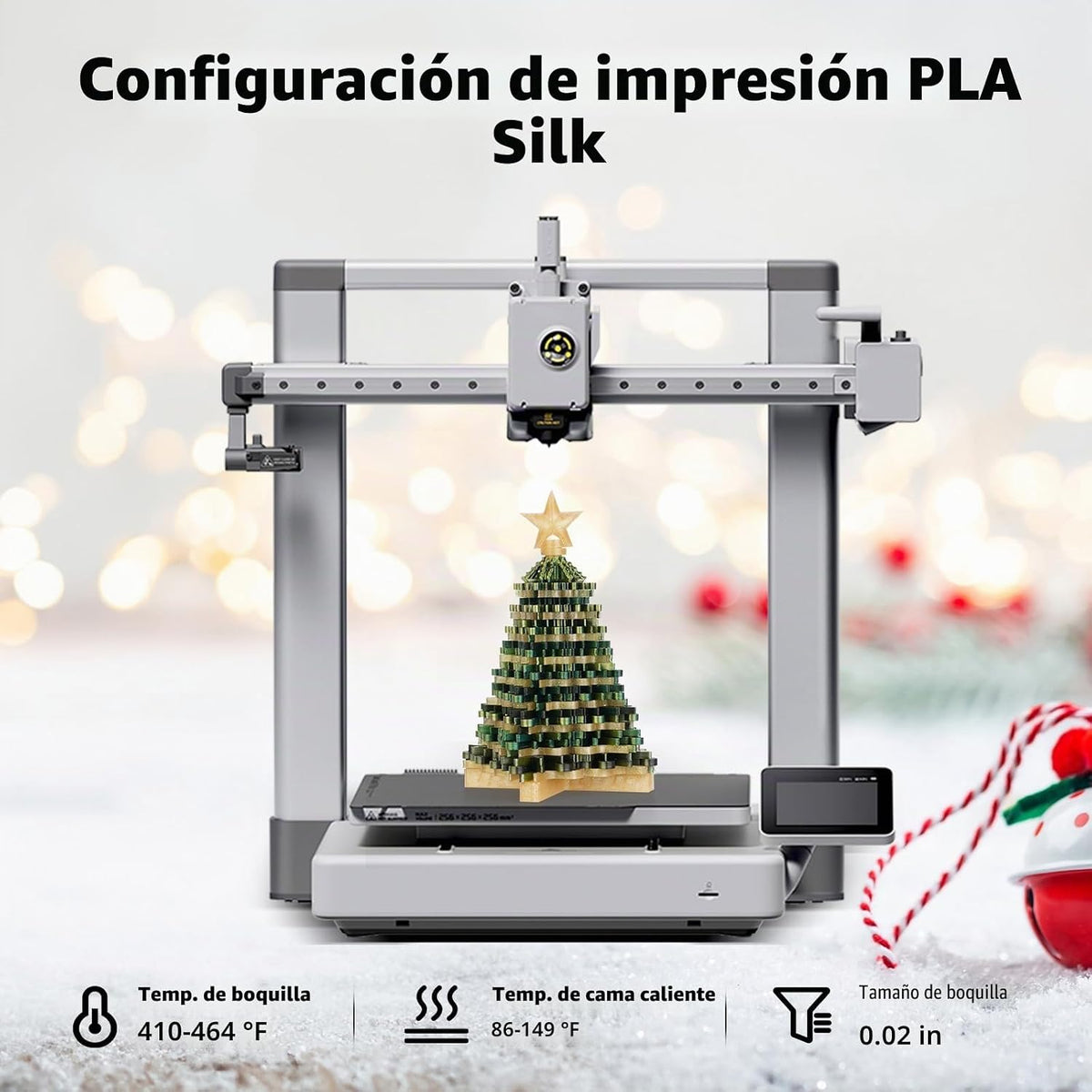 AMOLEN Filamento de impresora 3D Glitter PLA de 1.75 mm Filamento b...