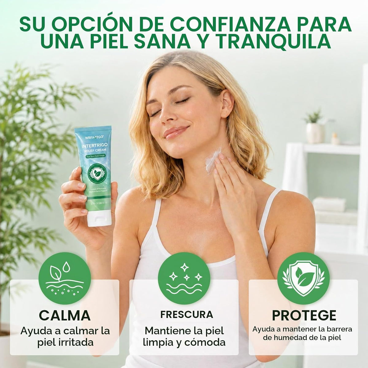 CLFJLXYX Crema Intertrigo, Crema Rociante para Cuidado del Pliegue...