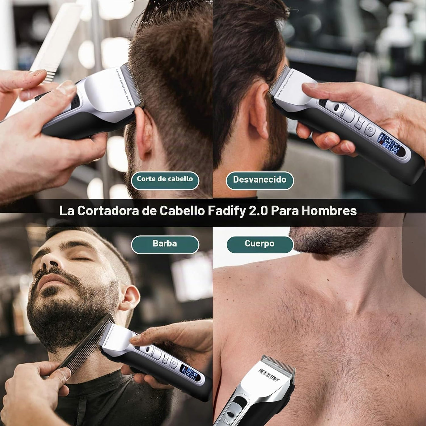 The Fadify 2.0 - Cortadora de pelo inalámbrica para hombres, cortap...