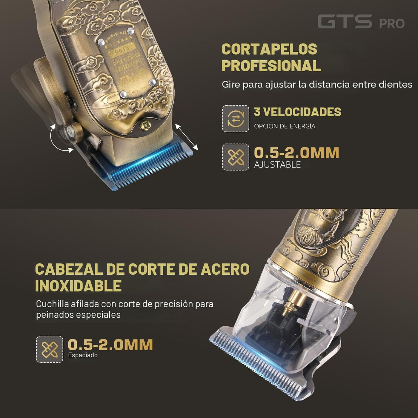 Juego de cortapelos profesional para hombres, kit de corte de pelo...