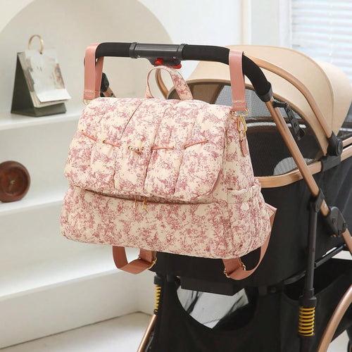 ANKICK Mochila acolchada para pañales con correas para cochecito, b...
