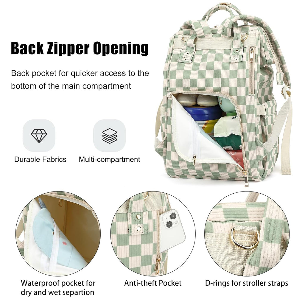 Mochila para pañales de bebé Dezcrab para mamá, bolsa de pañales de...