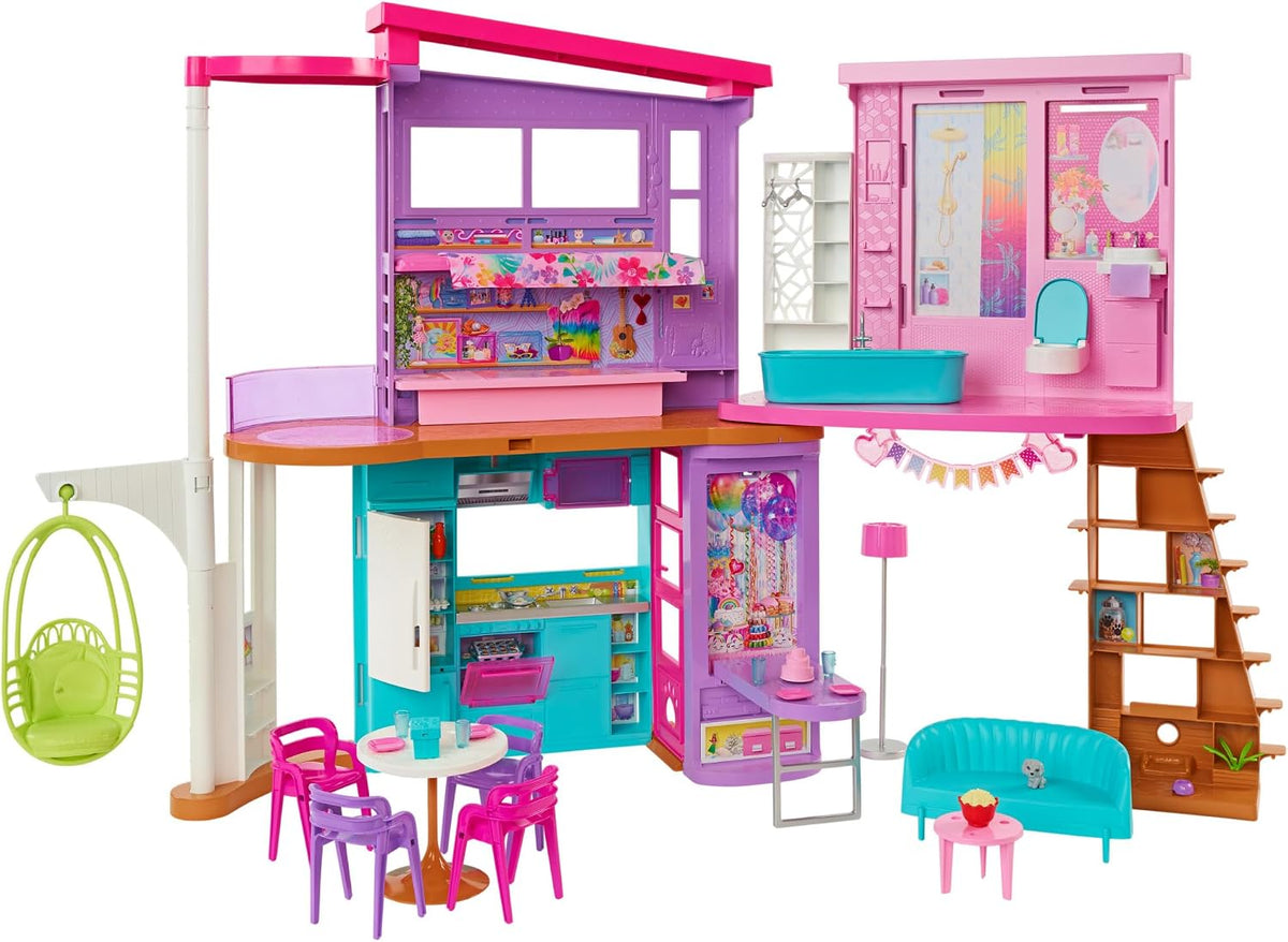 Barbie Vacation House Juego de casa de muñecas y accesorios | Casa...
