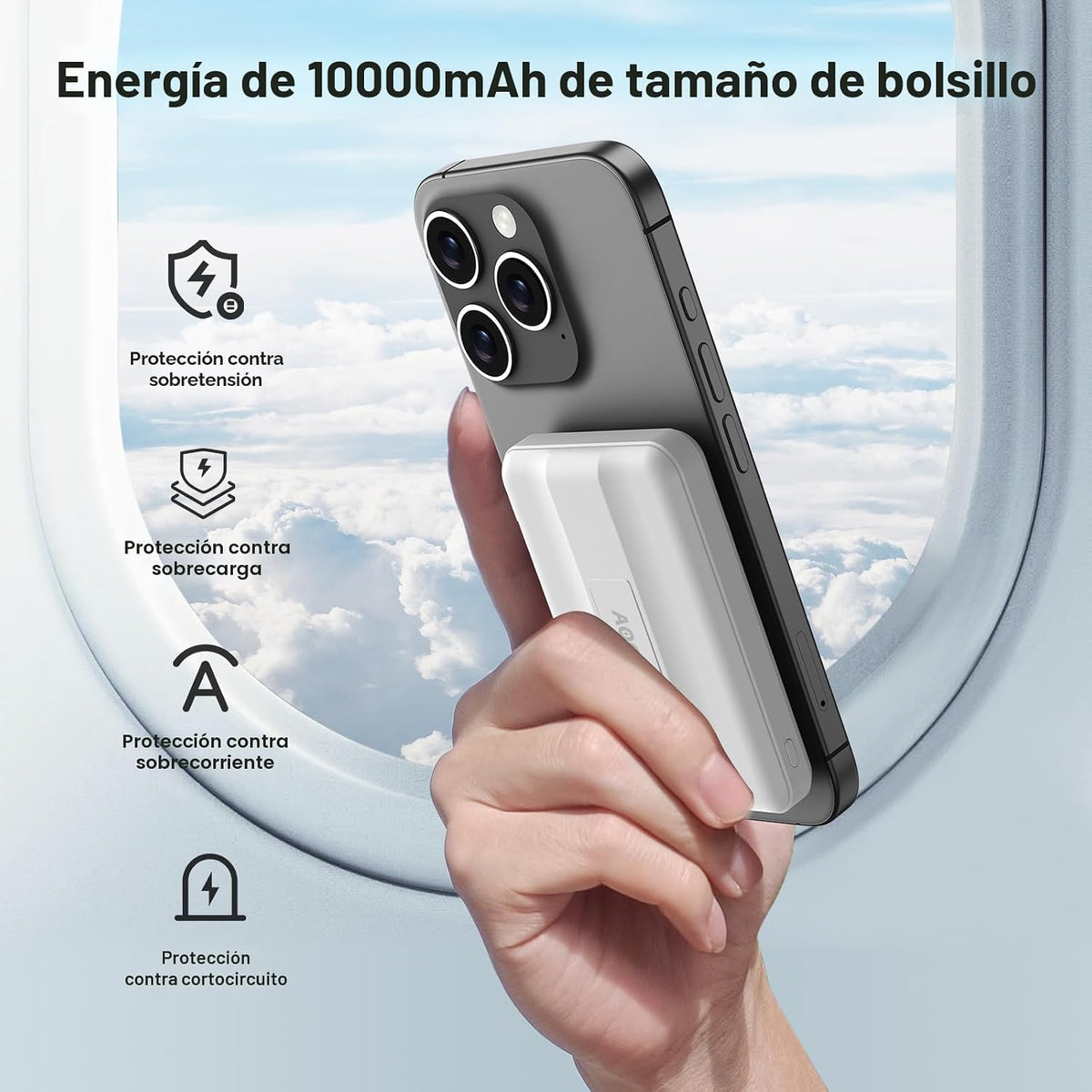 AOGUERBE para cargador portátil MagSafe, cargador magnético de 1000...