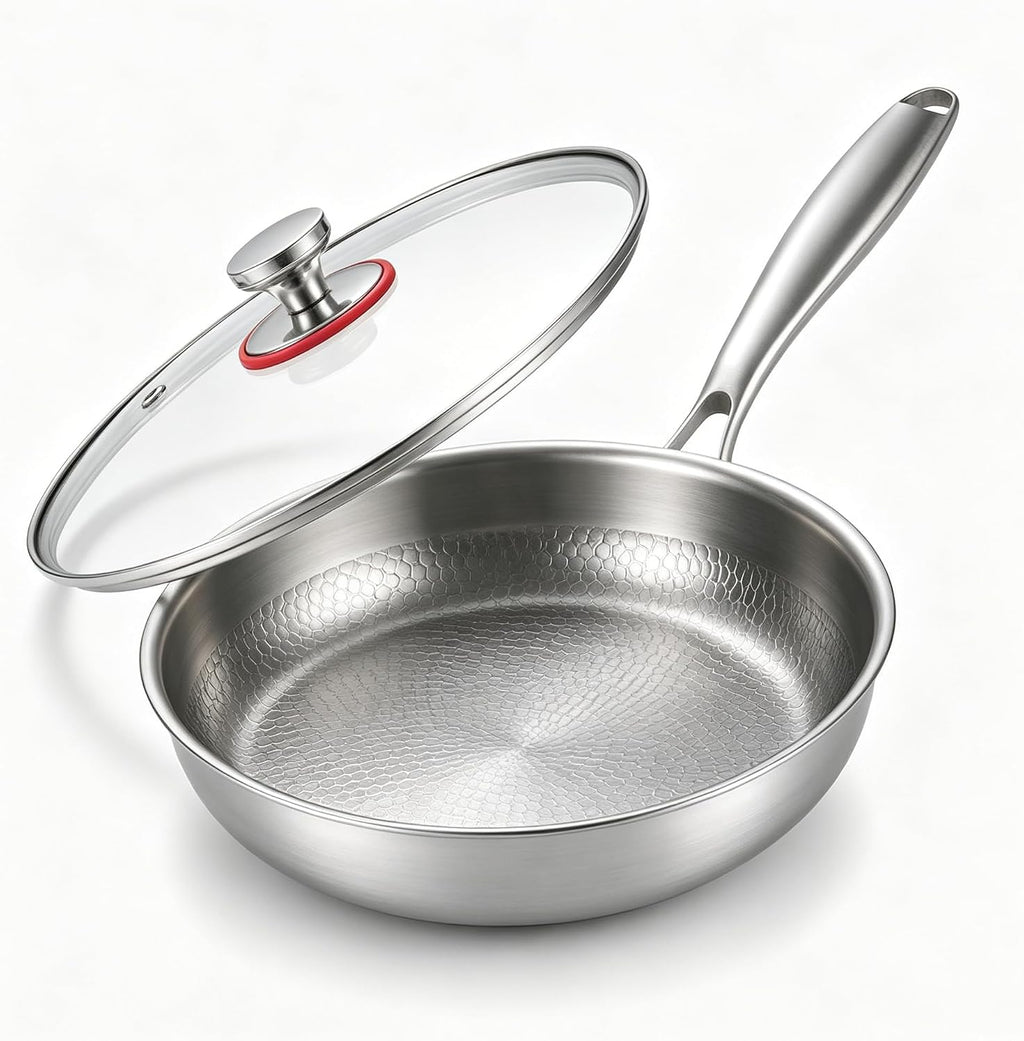 de titanio para cocinar, sartén de titanio sin recubrimiento con di...