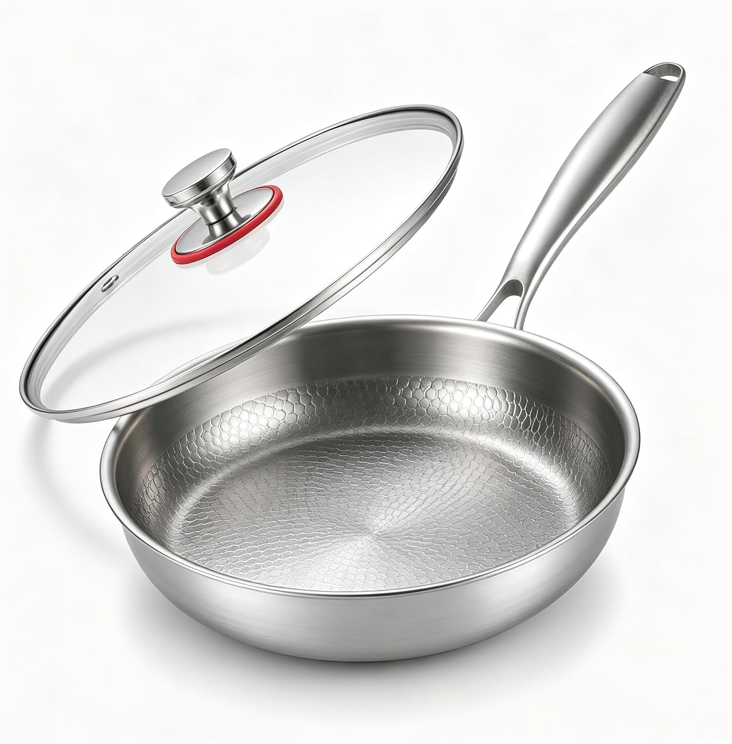 de titanio para cocinar, sartén de titanio sin recubrimiento con di...
