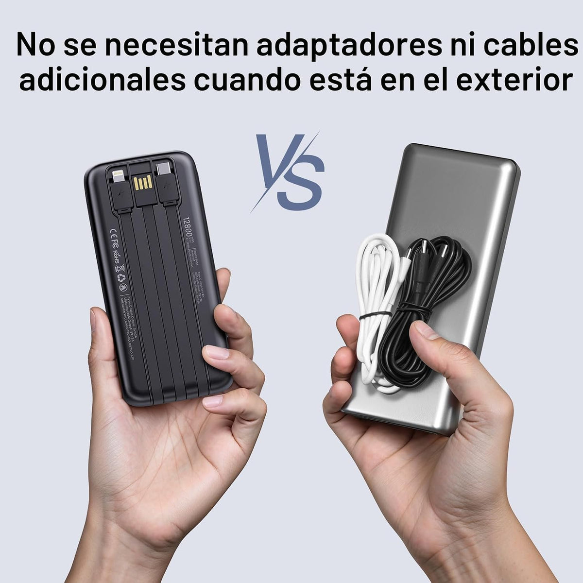 Paquete de 2 baterías de cargador portátil de 10000 mAh 2026 con ca...