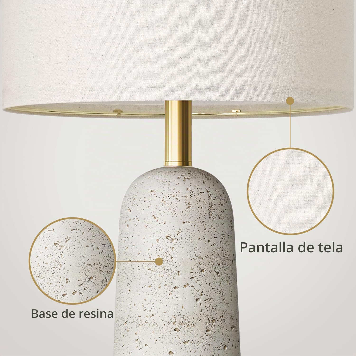 BOBOMOMO Juego de 2 lámparas de mesa modernas de 27.25 pulgadas, lá...