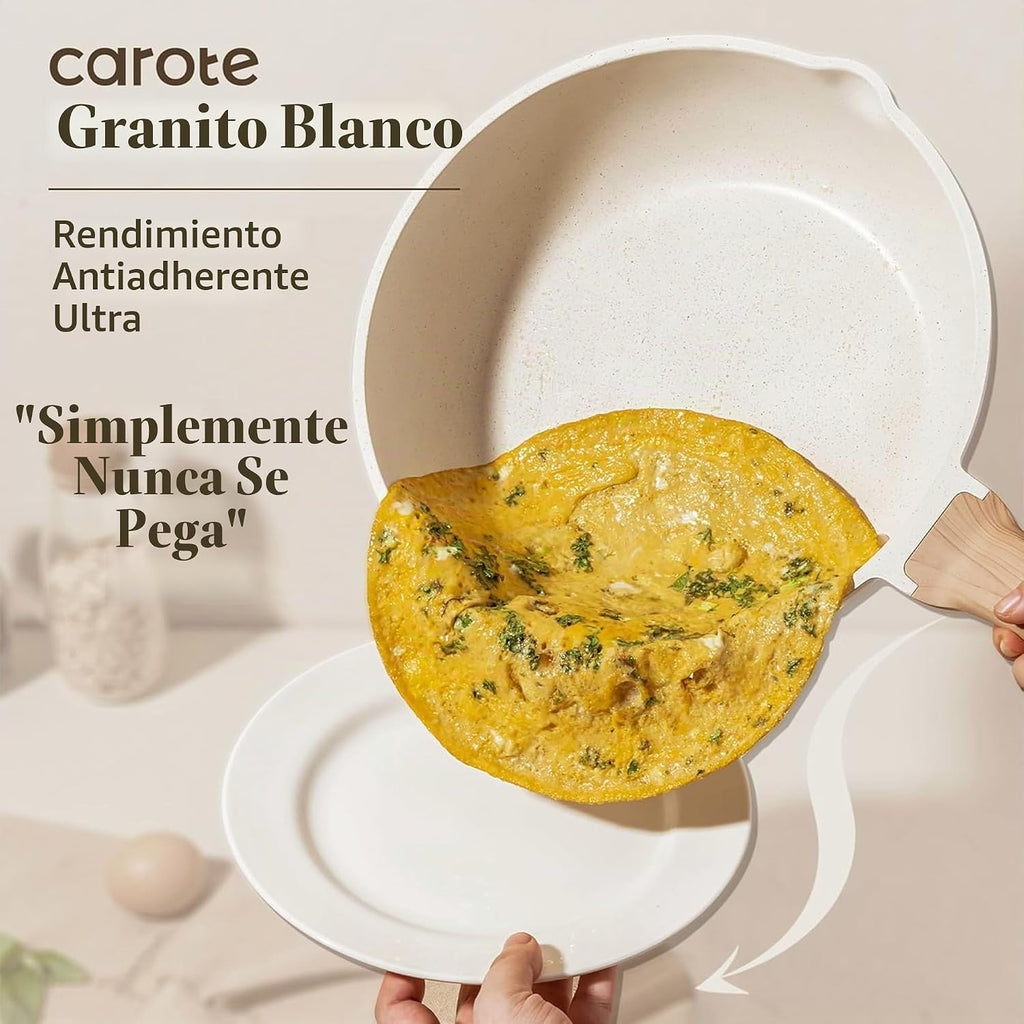 CAROTE Juego de 21 ollas y sartenes, juegos de utensilios de cocina...