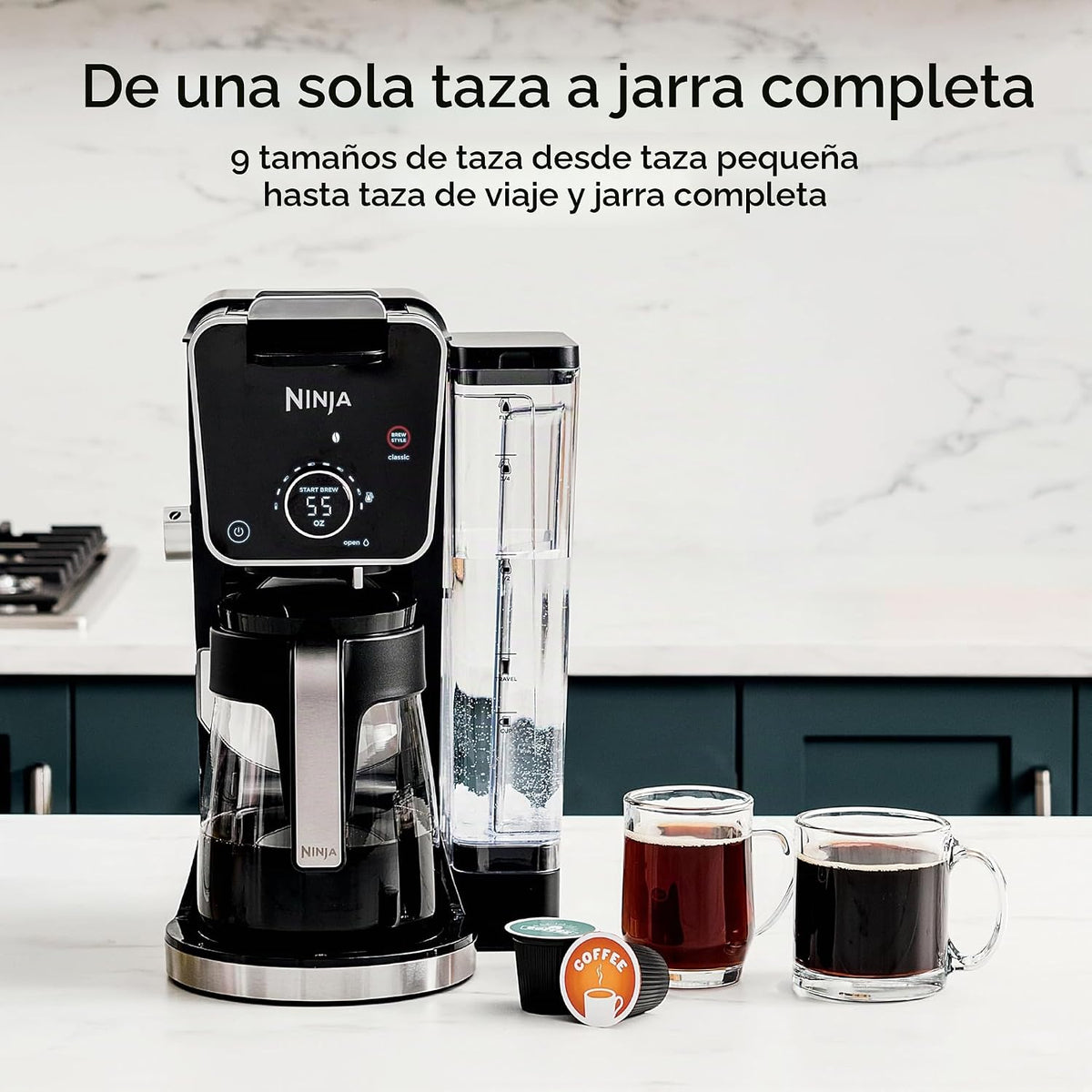 Ninja Cafetera de goteo con combo K Cup, sistema de café especial D...