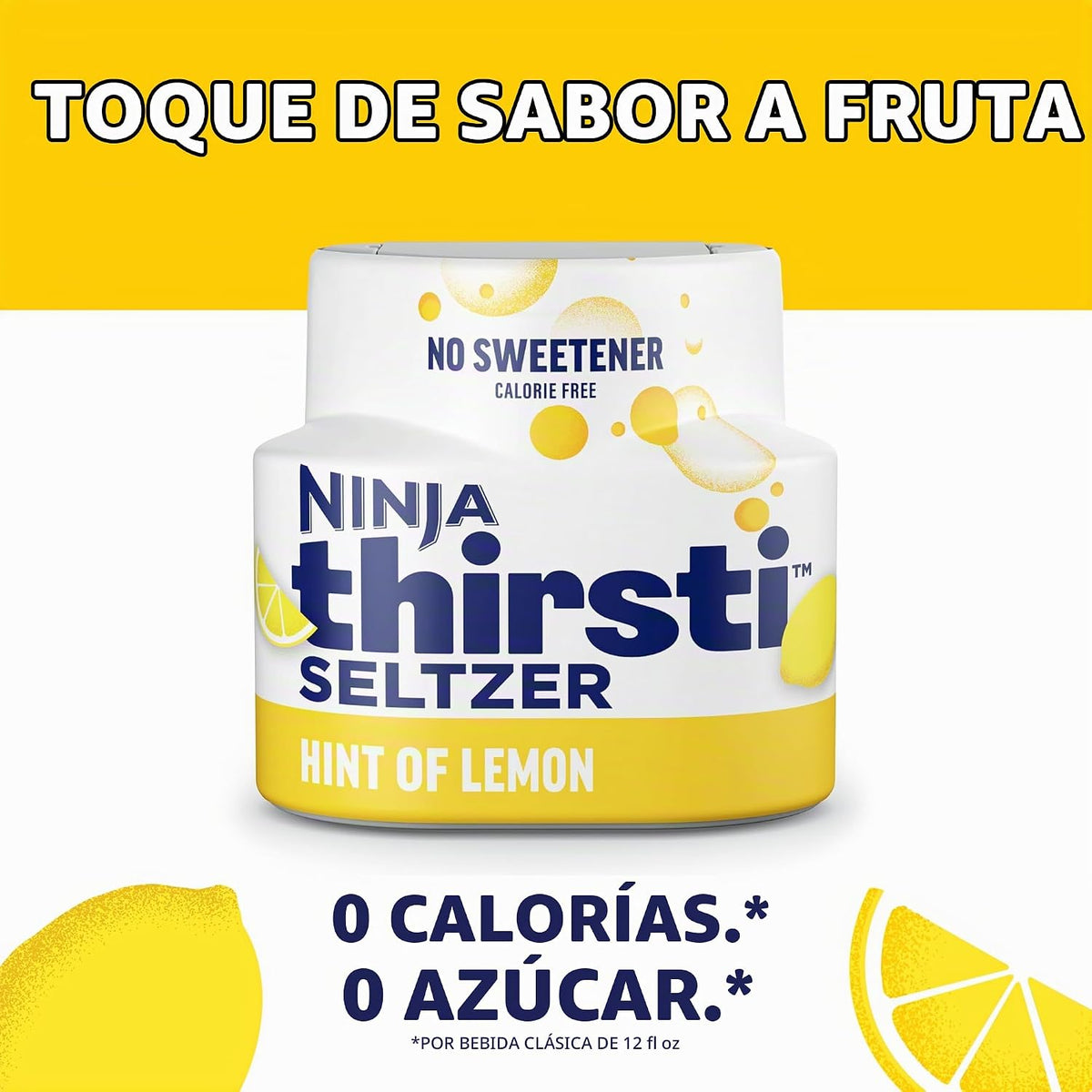 Ninja Thirsti Gotas de agua saborizadas, SELTZER limón, agua con ga...