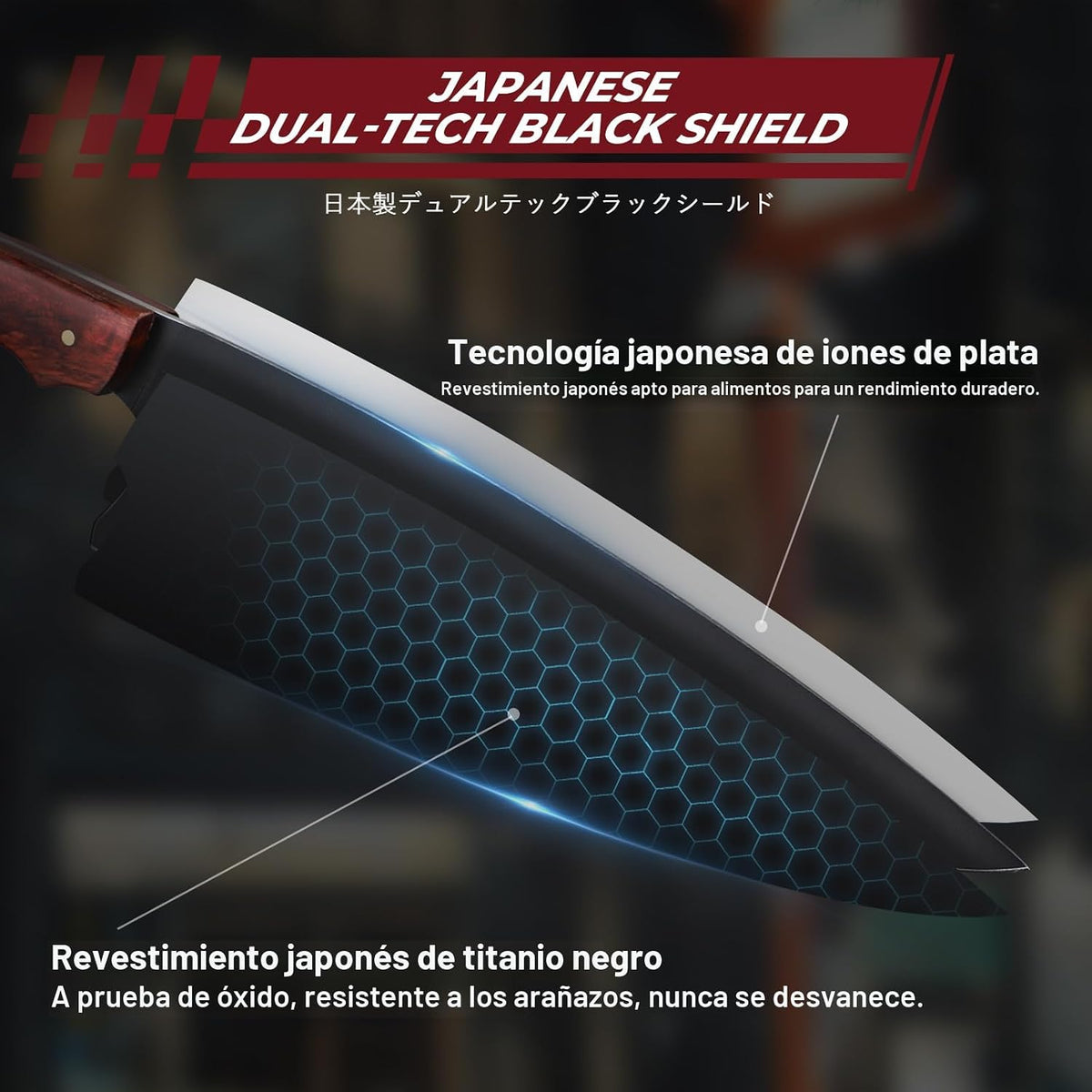 DRGSKL - Juego de cuchillos de chef japoneses, juego de cuchillos d...