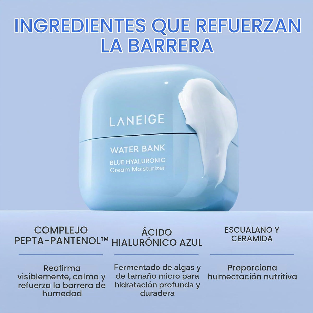 LANEIGE Crema Hidratante Water Bank Azul con Ácido Hialurónico: Cre...