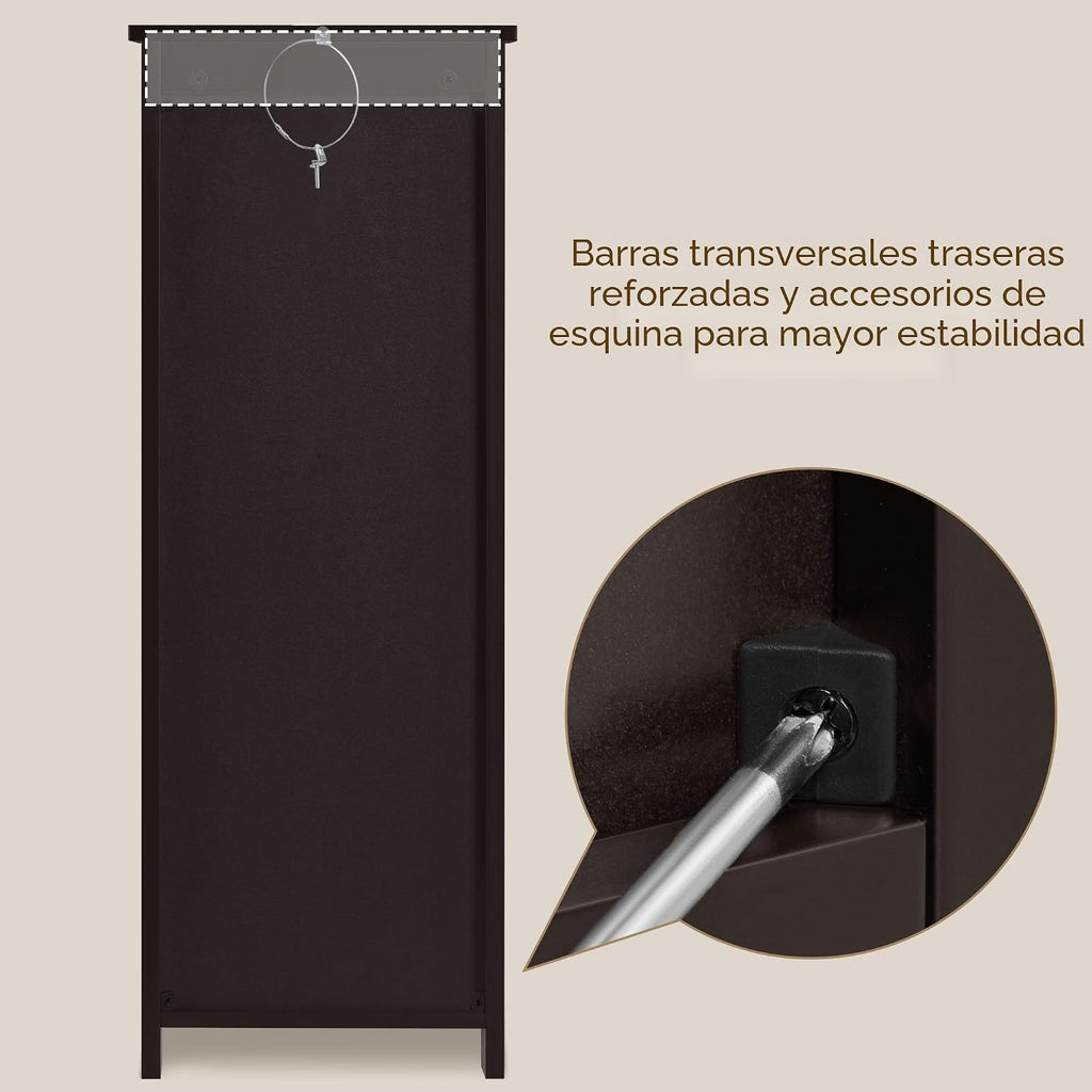 Yaheetech Gabinete de almacenamiento para baño, diseño delgado de 4...